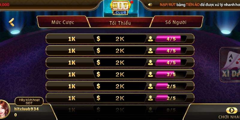 Xì Dách Hitclub hay còn có tên gọi quen thuộc là Blackjack